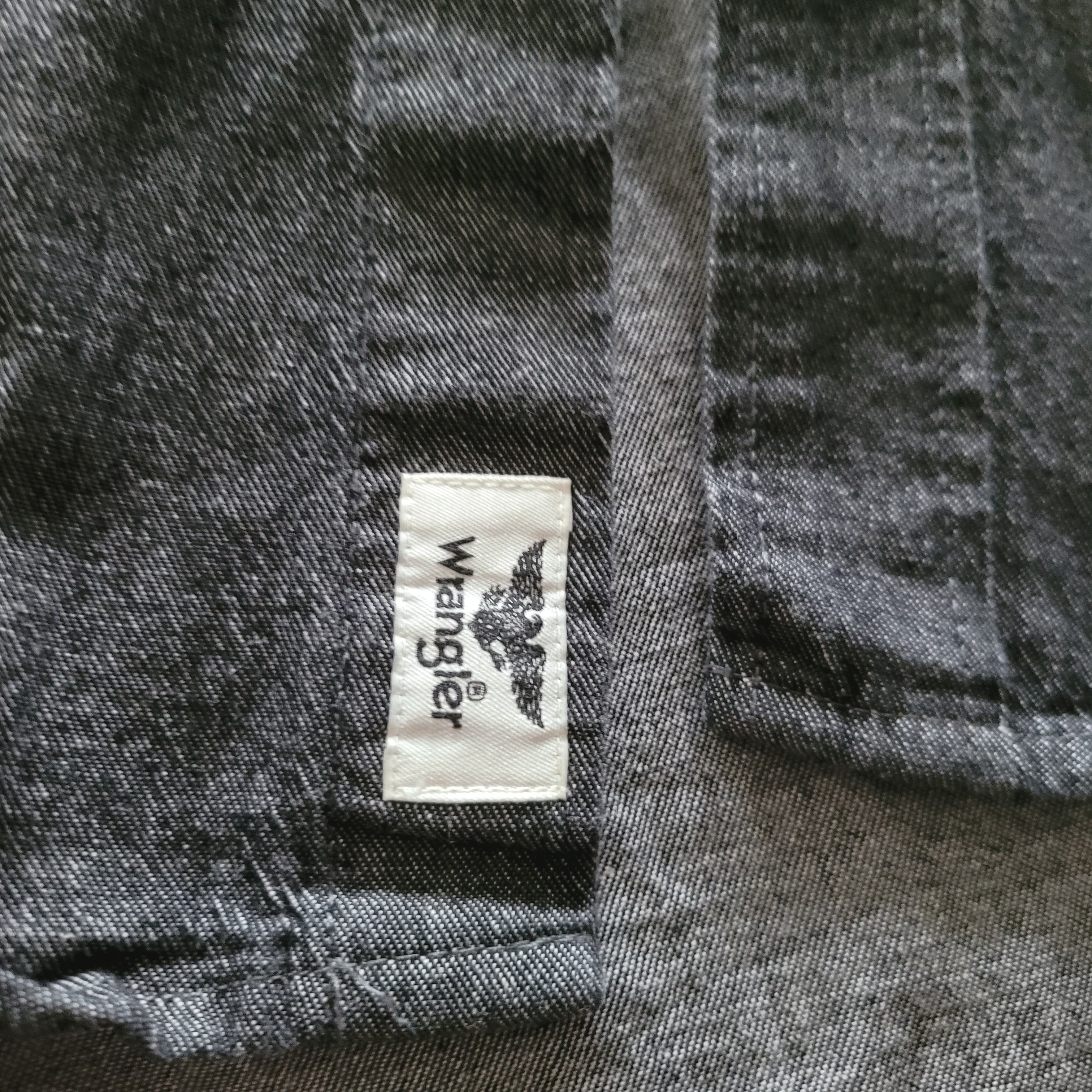 Vintage Wrangler Flex Western Shirt – Charcoal Black, Size L - USASTARFASHION