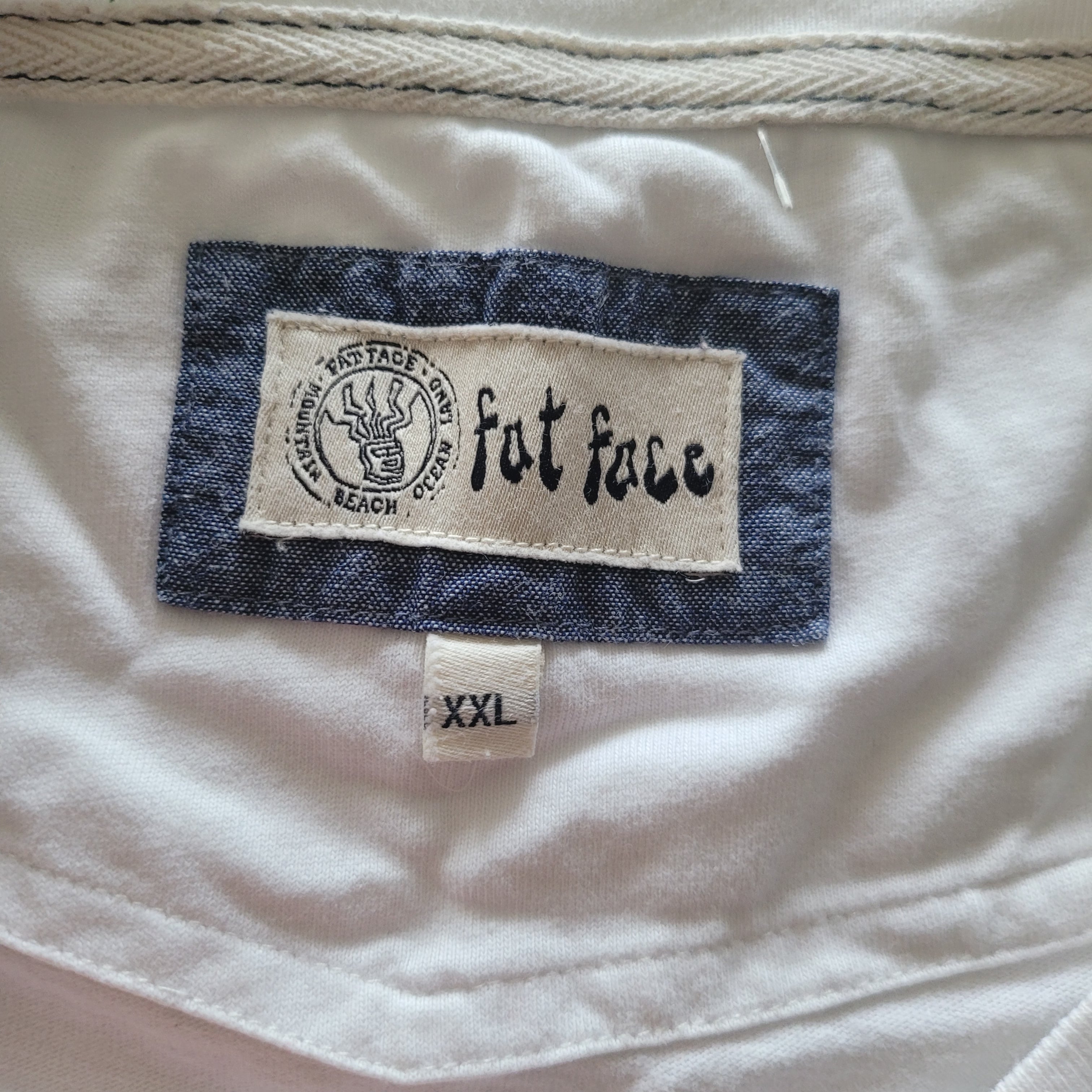Fat Face Brazil 2014 Print T-Shirt – White, Size XXL - USASTARFASHION