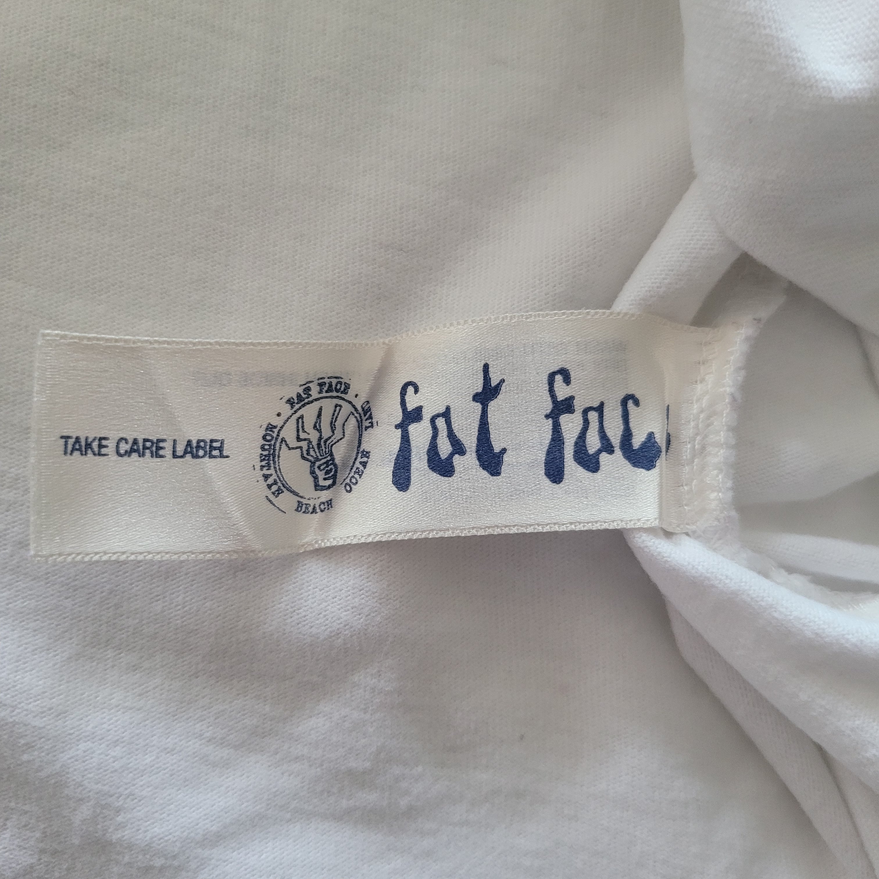 Fat Face Brazil 2014 Print T-Shirt – White, Size XXL - USASTARFASHION