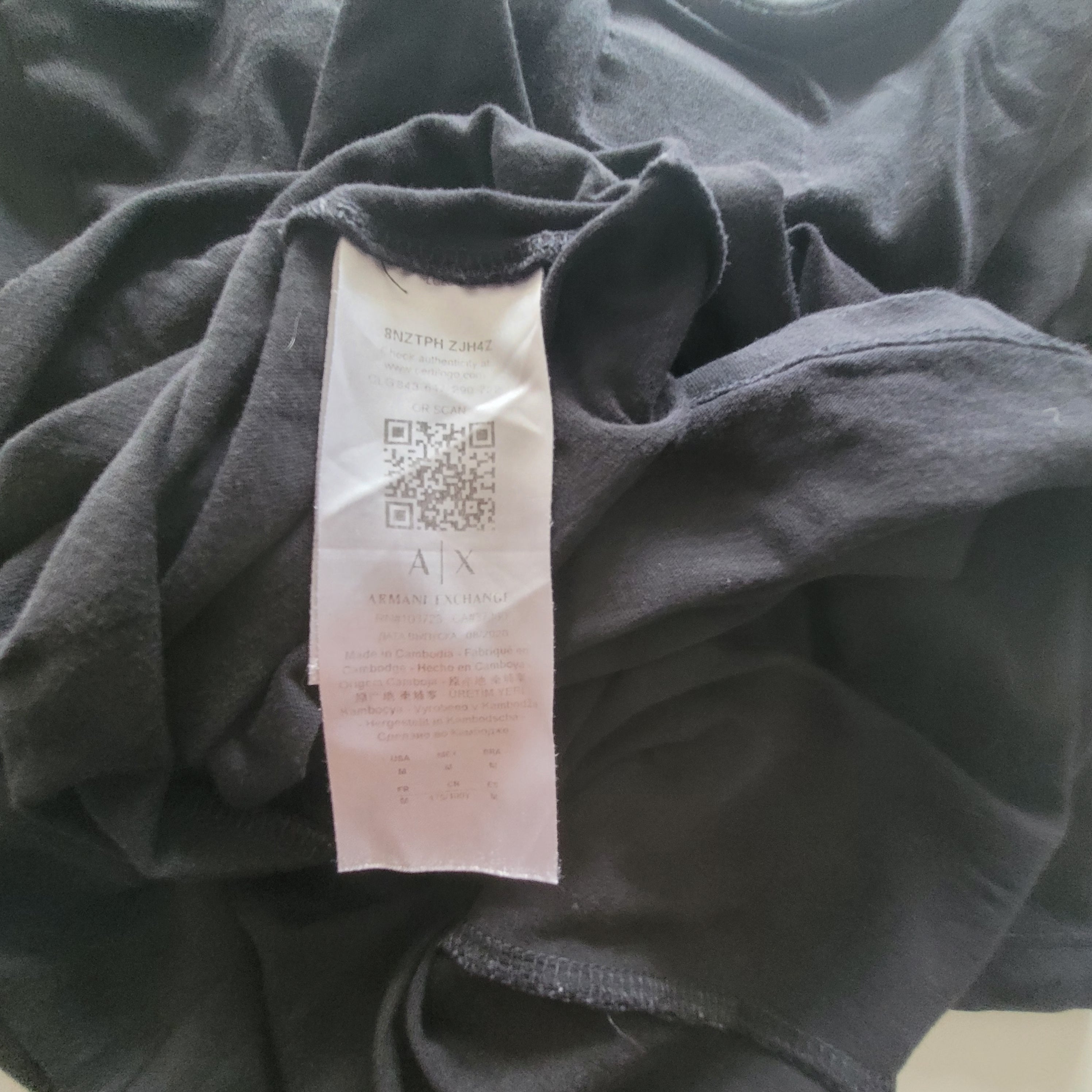 Armani Exchange T-Shirt – Size M – Verified Authentic, Grade A - USASTARFASHION