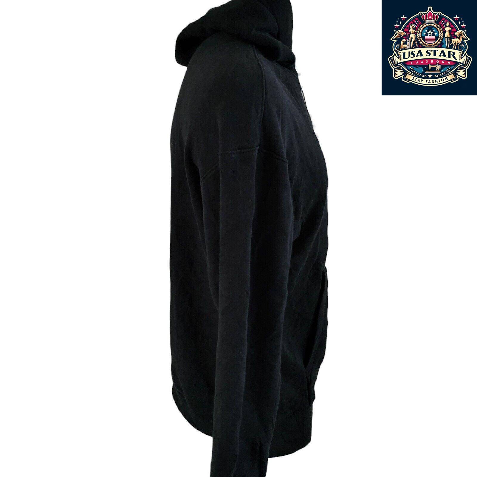 Nike Pullover Hoodie for Men, Medium Black - Comfortable, Durable, Adjustable Hood, Front Pocket - USASTARFASHION