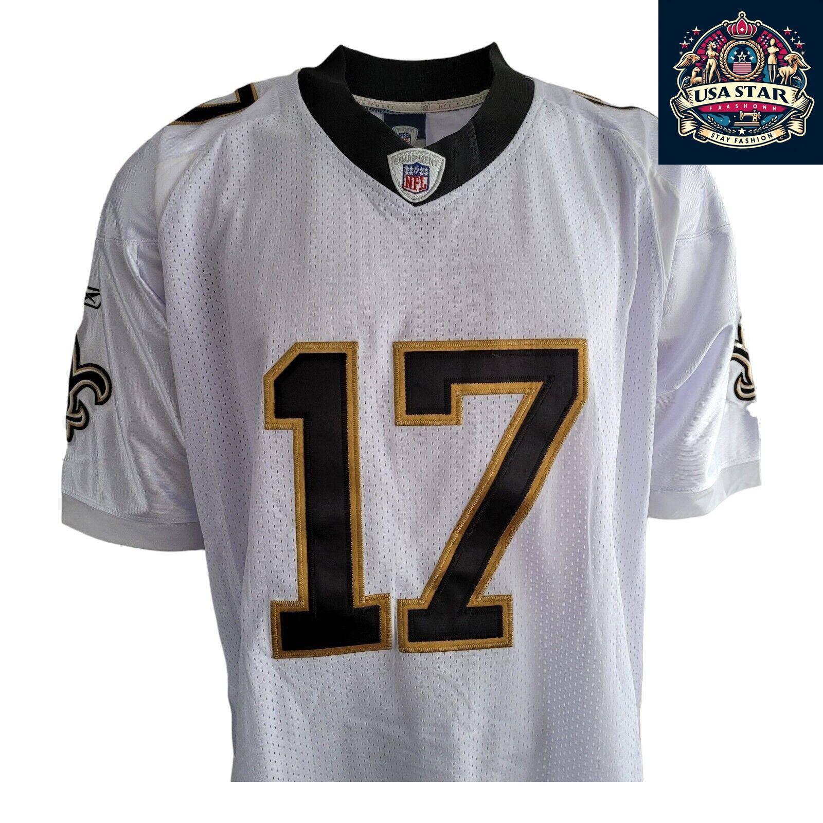 New Orleans Saints Reebok Jersey #17 Mens XL 54 BNWT NFL American Football Gear - USASTARFASHION