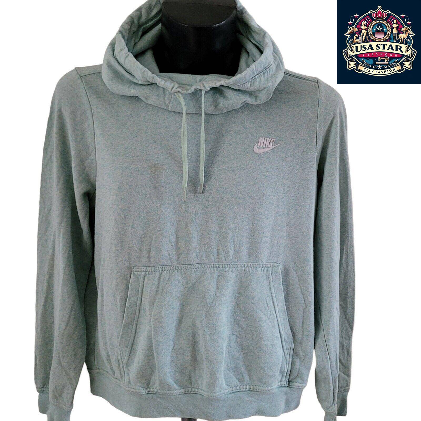 Nike Women's Hoodie - Large, Super Comfortable Fleece, Relaxed Fit, Stylish Branding, Vintage Charm - USASTARFASHION