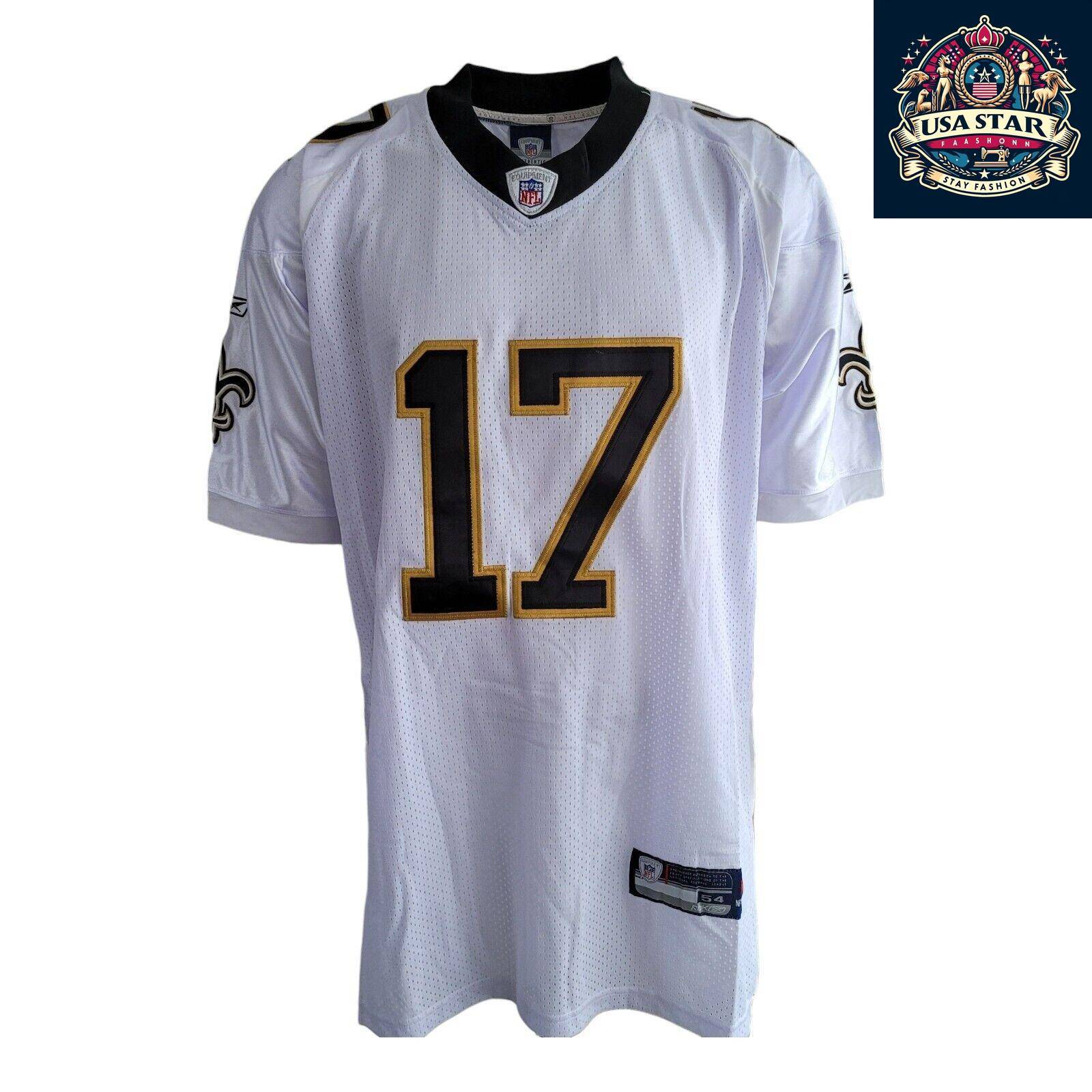 New Orleans Saints Reebok Jersey #17 Mens XL 54 BNWT NFL American Football Gear - USASTARFASHION