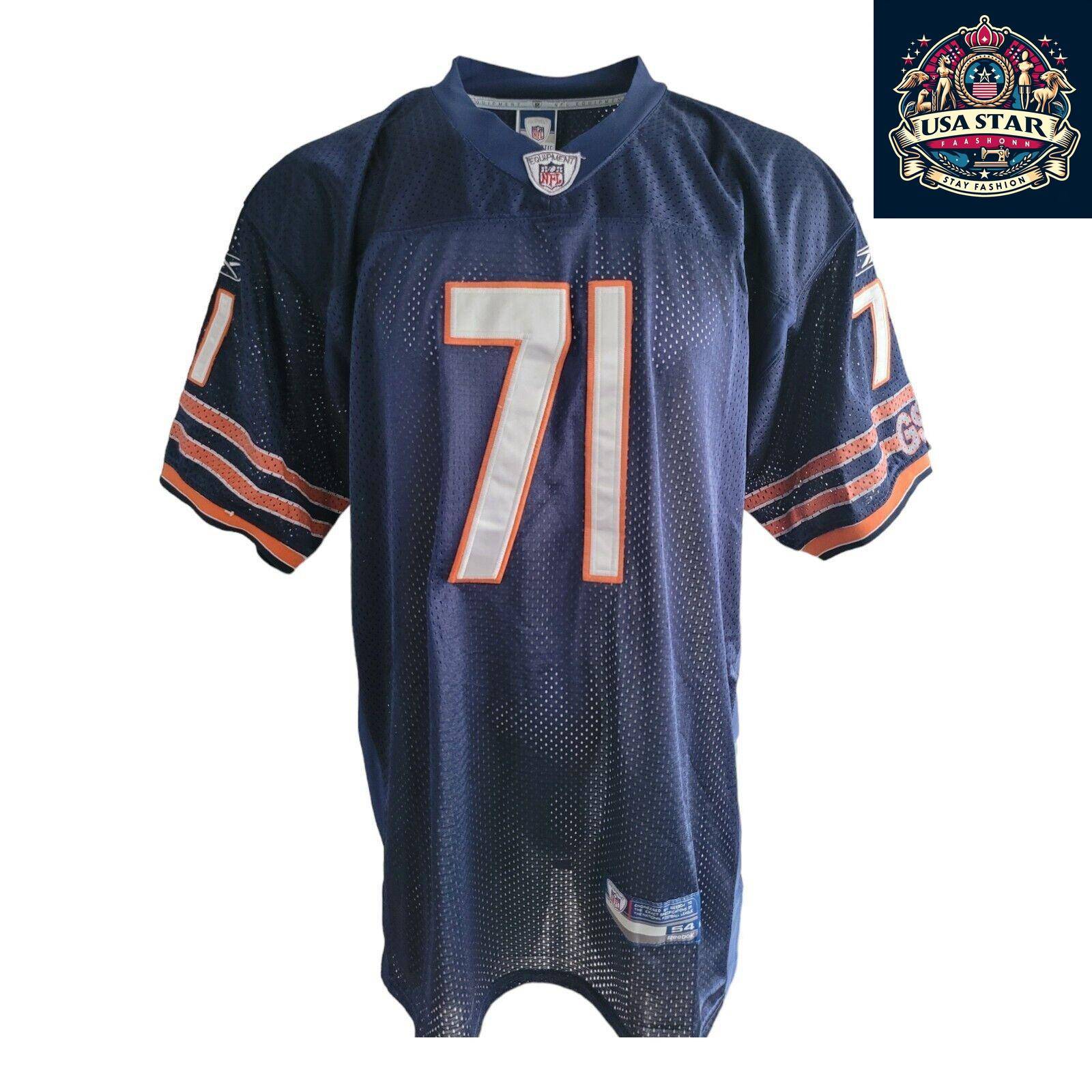 Chicago Bears Jersey #71 Idonije by Reebok Size 54 XL - Official Team Colors, Quality Fabric - USASTARFASHION