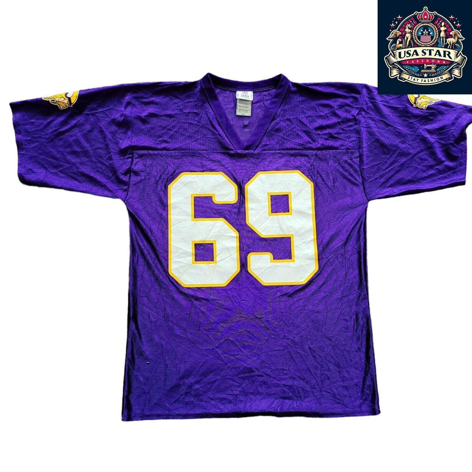 Signed Minnesota Vikings Jersey #69 Jared Allen - Men's Large, Authentic Collectible with Autographs - USASTARFASHION