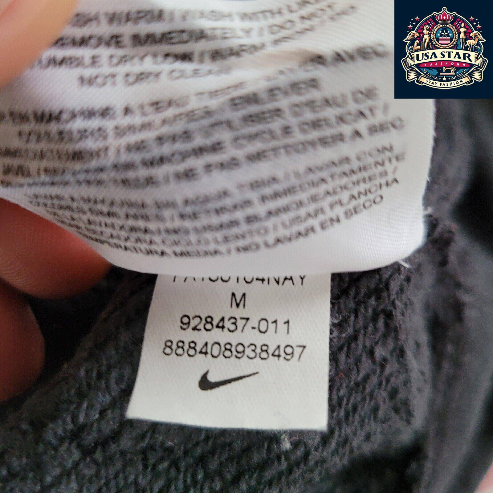 Nike Pullover Hoodie for Men, Medium Black - Comfortable, Durable, Adjustable Hood, Front Pocket - USASTARFASHION