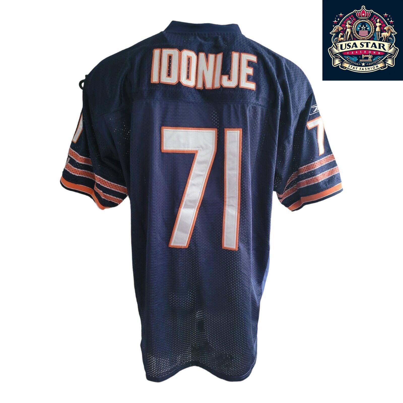 Chicago Bears Jersey #71 Idonije by Reebok Size 54 XL - Official Team Colors, Quality Fabric - USASTARFASHION