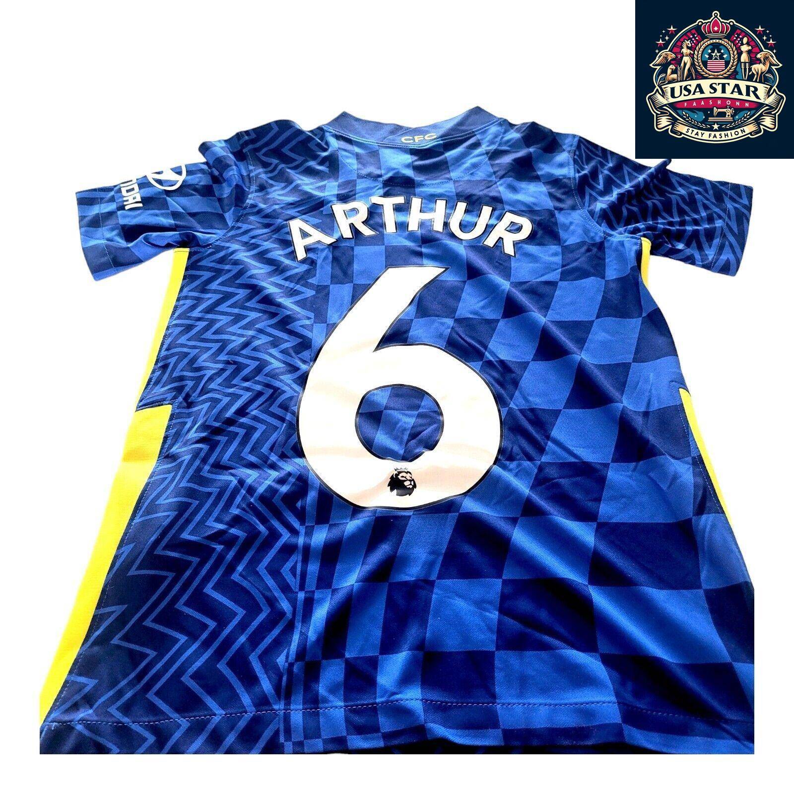 Chelsea FC Kids Shirt Nike Home Size M Dri-FIT Blue Personalized Arthur #6 - USASTARFASHION