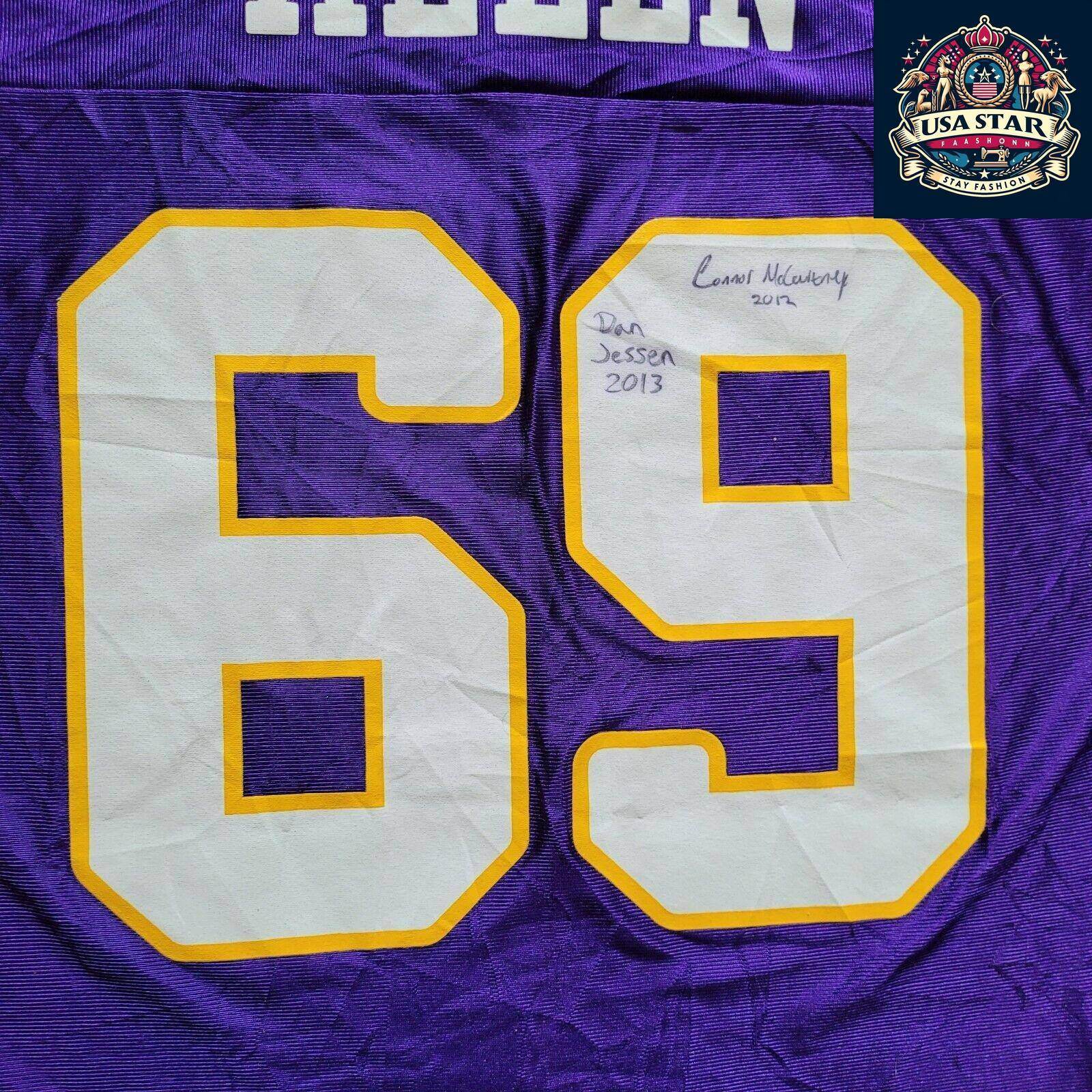Signed Minnesota Vikings Jersey #69 Jared Allen - Men's Large, Authentic Collectible with Autographs - USASTARFASHION