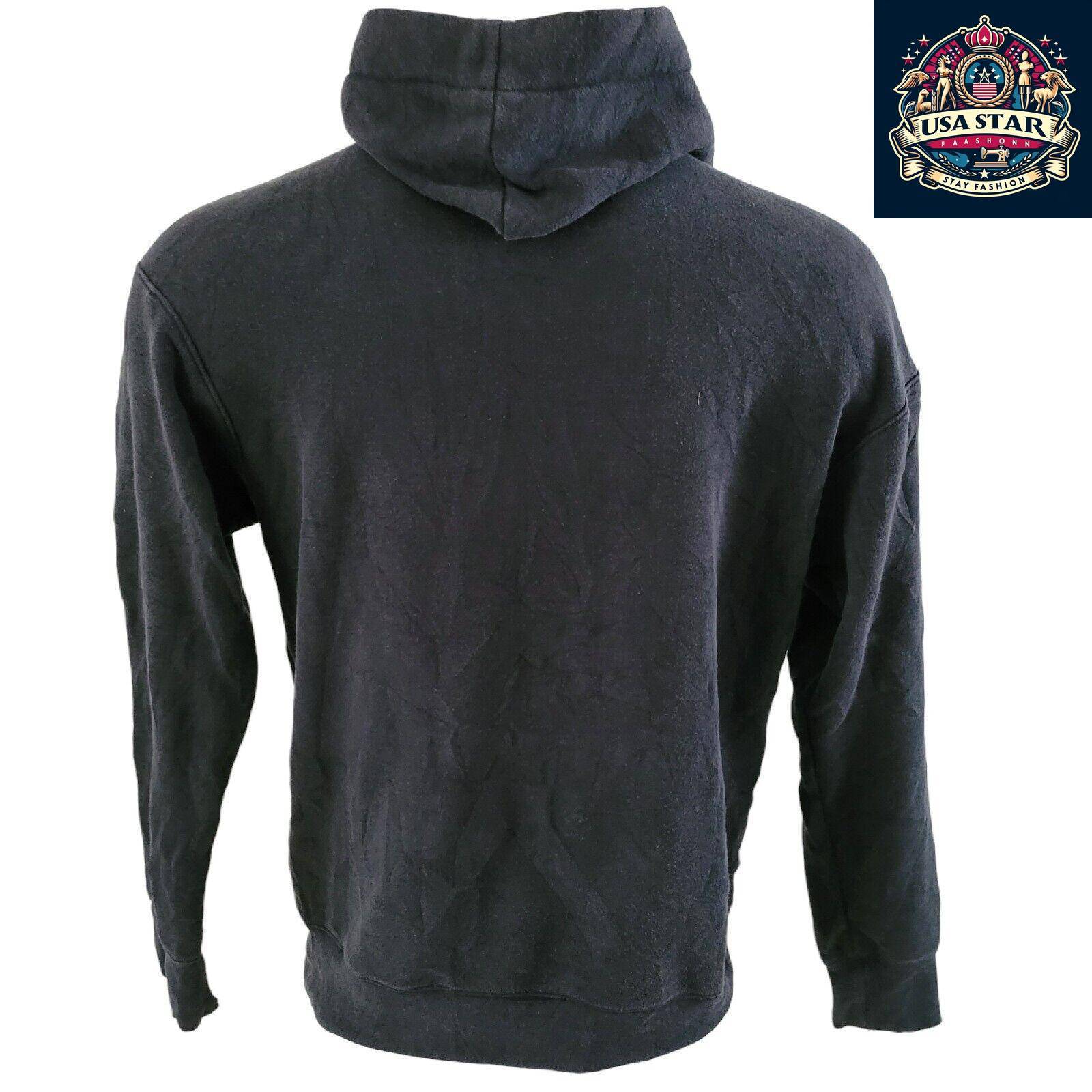 Nike Pullover Hoodie for Men, Medium Black - Comfortable, Durable, Adjustable Hood, Front Pocket - USASTARFASHION
