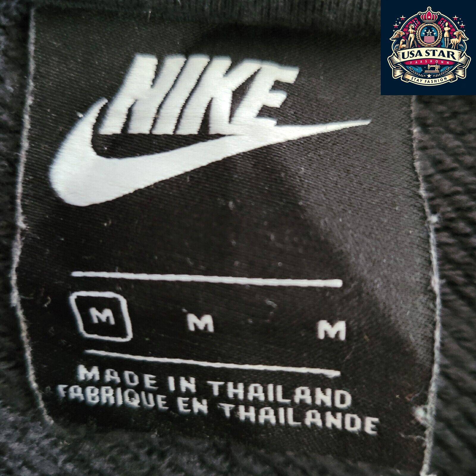 Nike Pullover Hoodie for Men, Medium Black - Comfortable, Durable, Adjustable Hood, Front Pocket - USASTARFASHION