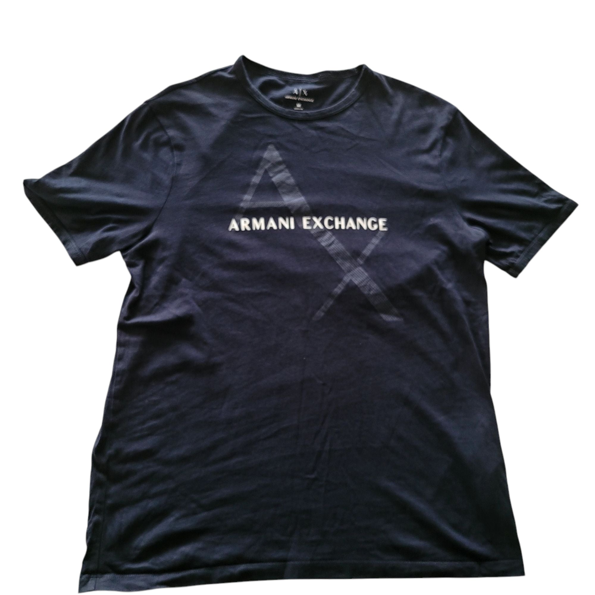 Armani Exchange AX Logo T-Shirt – Black, Size M - USASTARFASHION