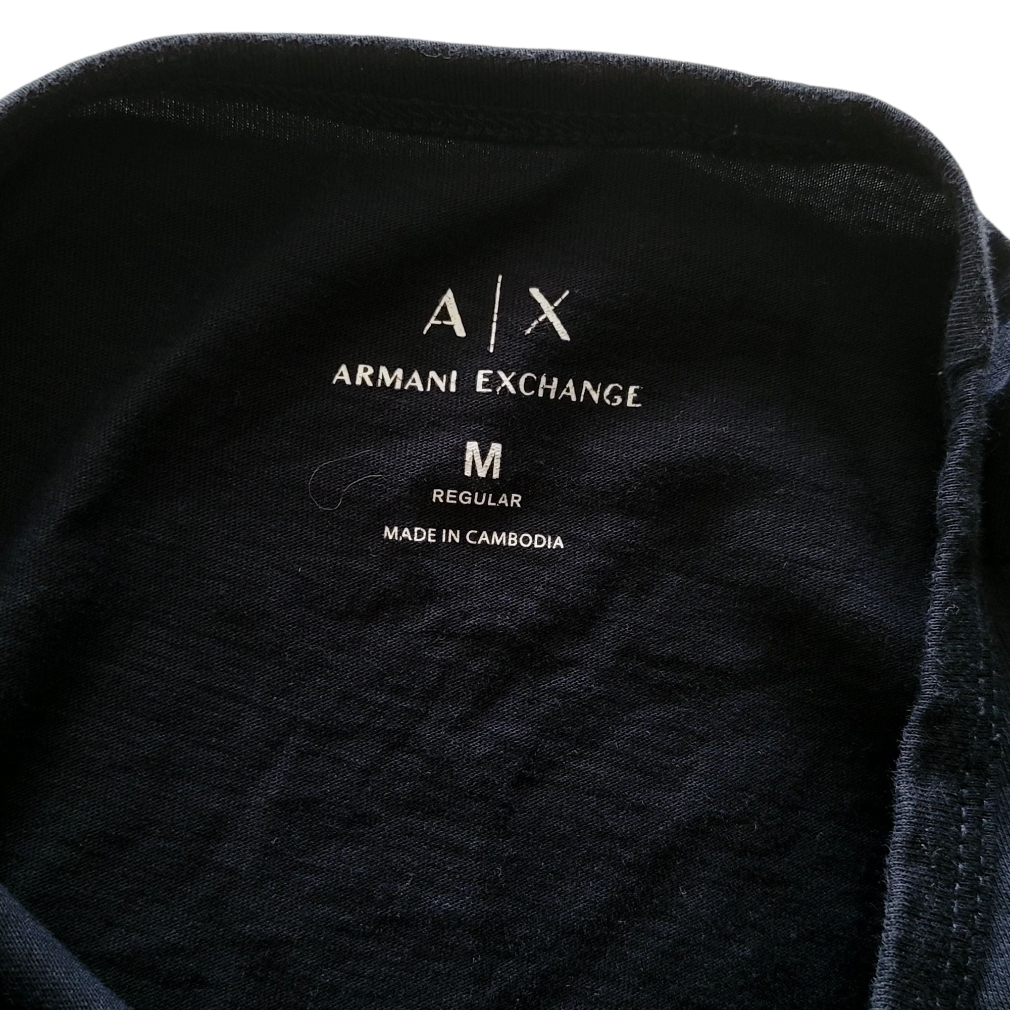 Armani Exchange AX Logo T-Shirt – Black, Size M - USASTARFASHION