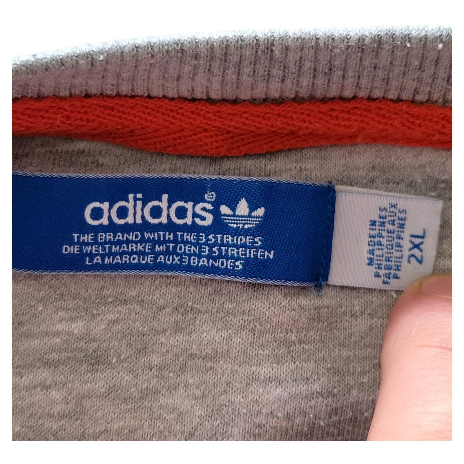 Adidas Originals Trefoil Sweatshirt – Gray, Size 2XL - USASTARFASHION