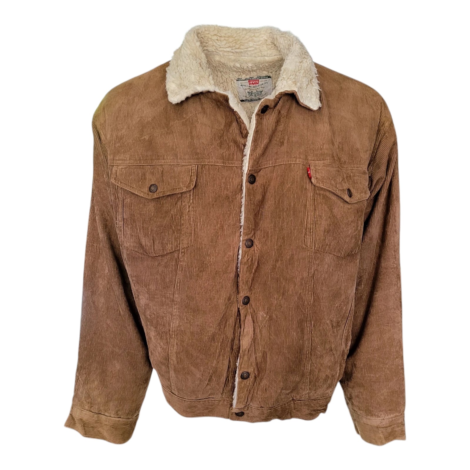 Levi’s Sherpa-Lined Corduroy Trucker Jacket – Size L