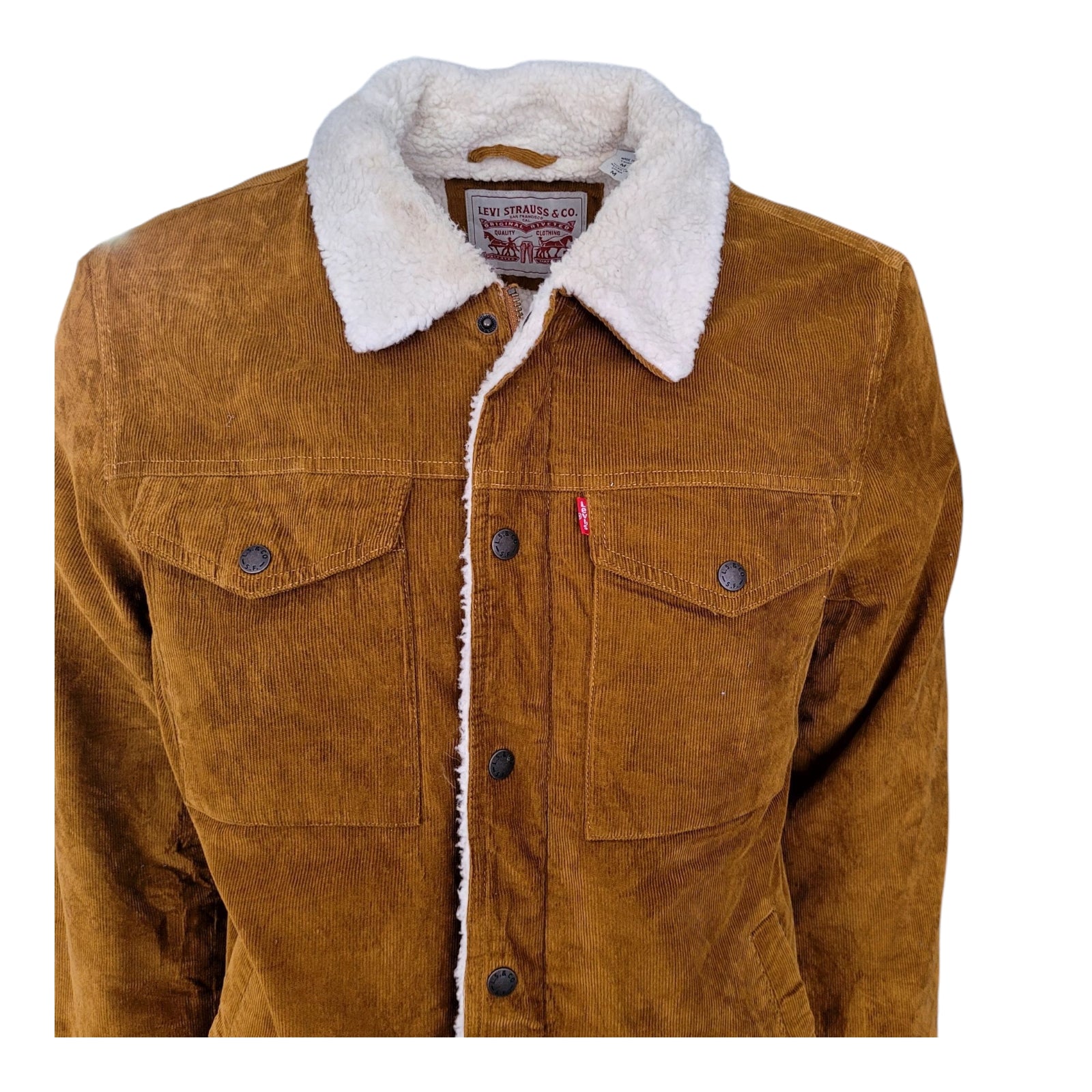 Levi’s Sherpa-Lined Corduroy Trucker Jacket – Size M