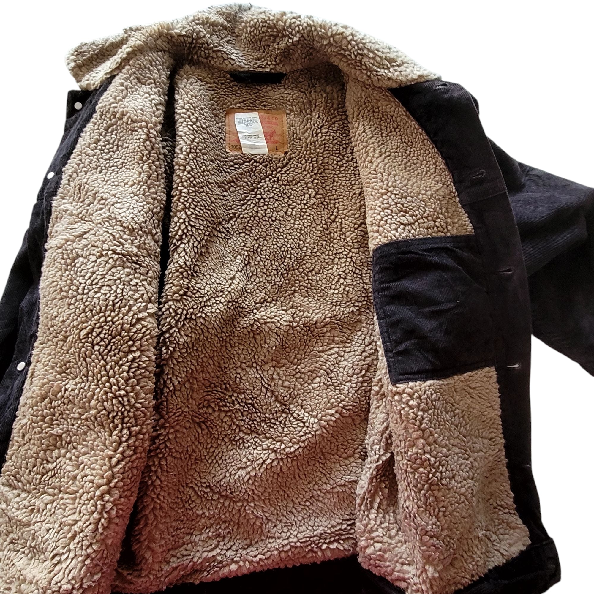Levi’s 70520-1039 Black Corduroy Sherpa Jacket – Size L