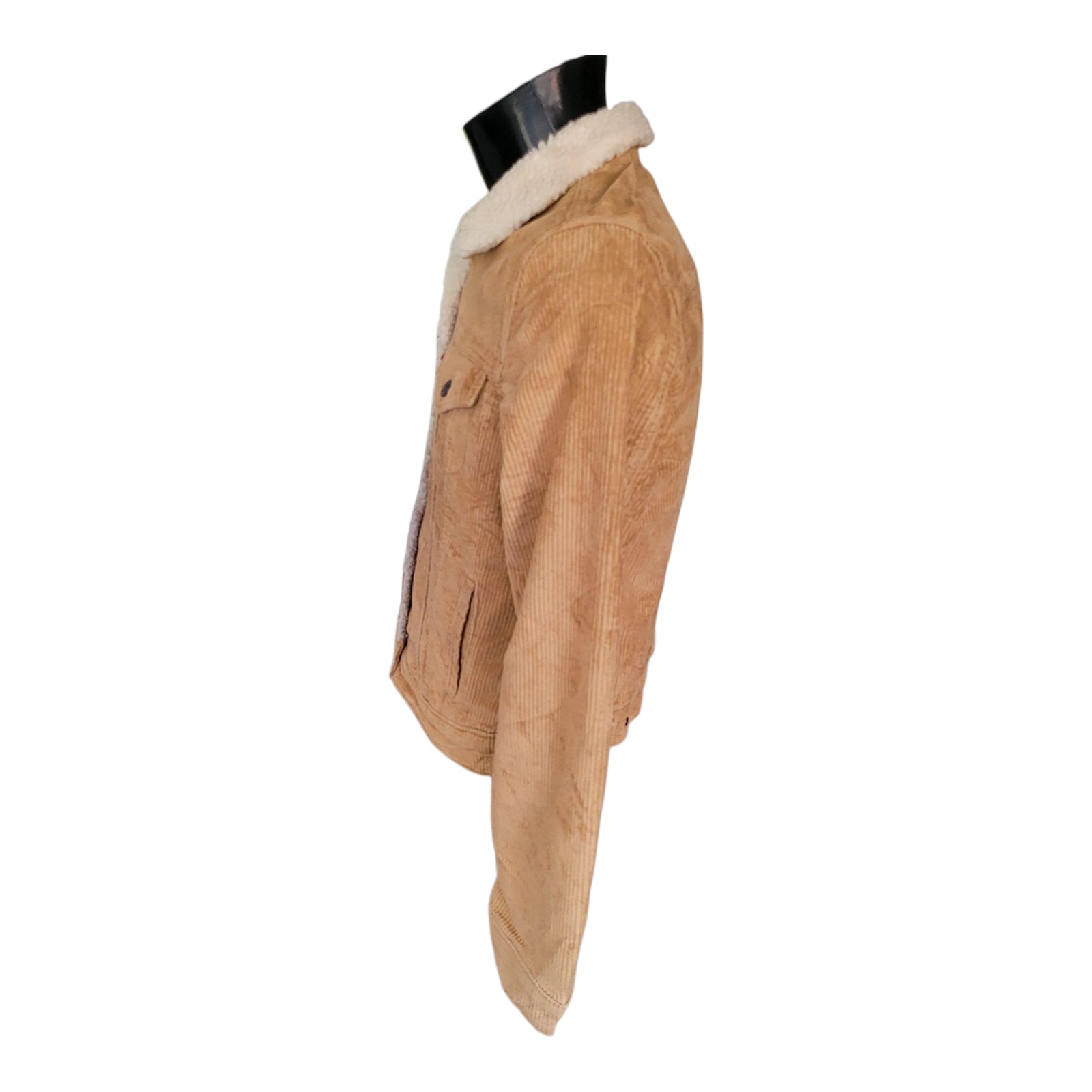 Levi's Tan Corduroy Sherpa Trucker Jacket - Size XS