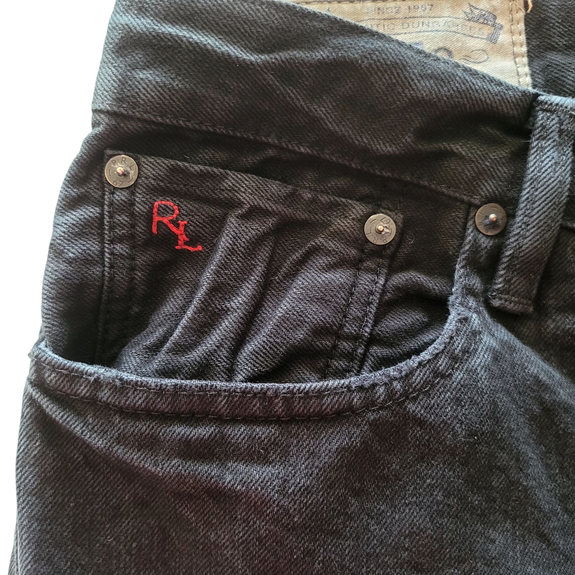 Polo Ralph Lauren Dungarees – Black Wash, Size 34x30