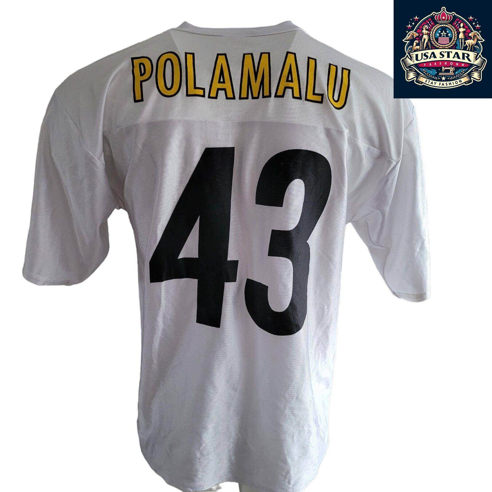 Pittsburgh Steelers Troy Polamalu Jersey #43 - Adult Medium, Breathable Fabric, Classic Design - USASTARFASHION