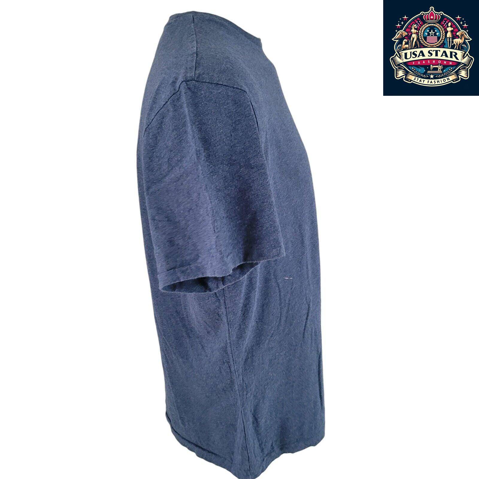 Polo Ralph Lauren T-Shirt, Dark Blue Cotton, Crew Neck, Size L - Classic Style for Casual Wear - USASTARFASHION