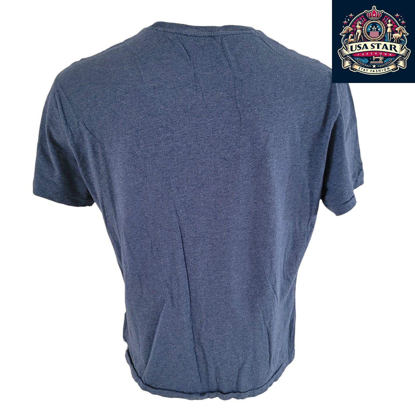 Polo Ralph Lauren T-Shirt, Dark Blue Cotton, Crew Neck, Size L - Classic Style for Casual Wear - USASTARFASHION