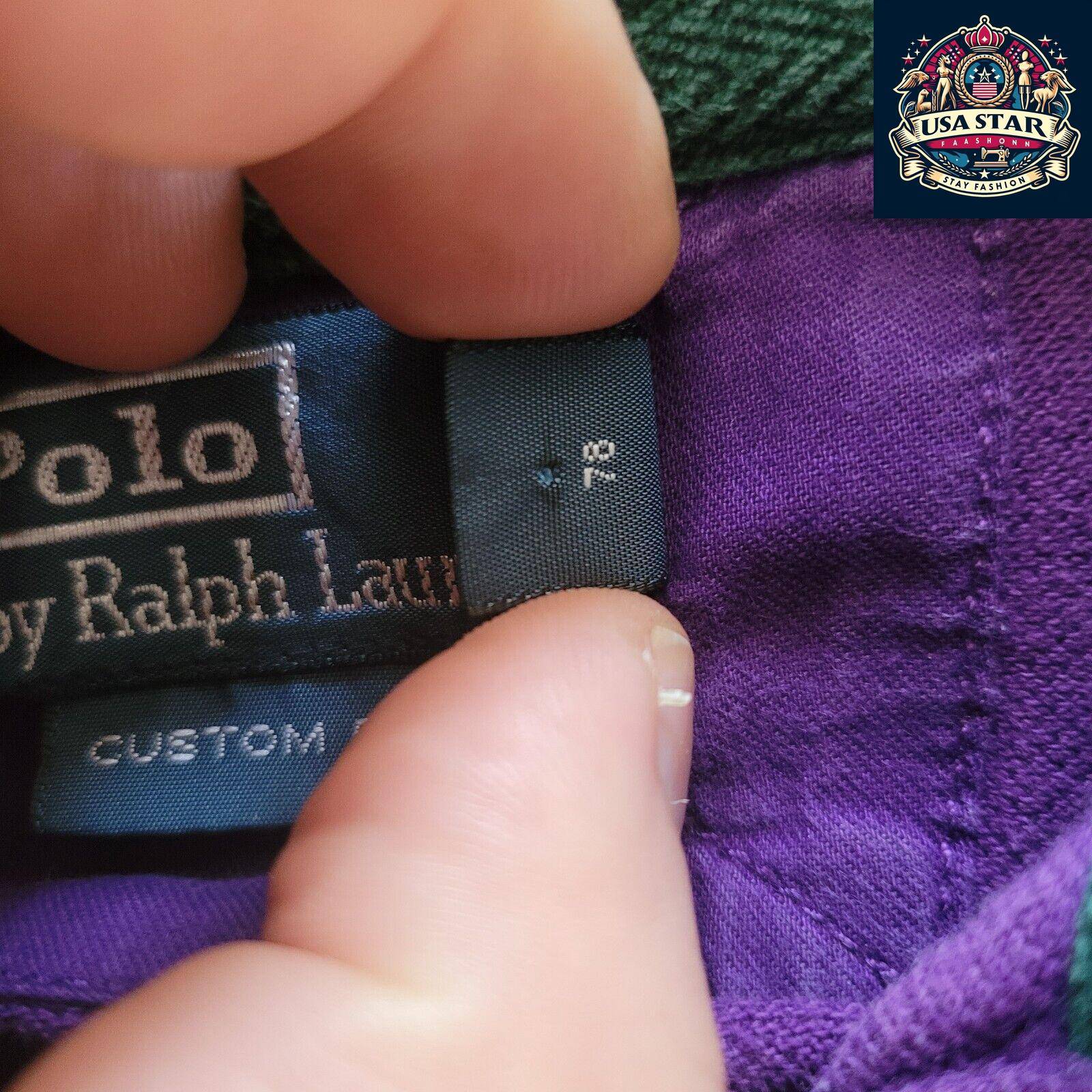 Ralph Lauren Polo Shirt MCMLXVII Men's Purple 100% Cotton Size M - Custom Fit & Stylish Design - USASTARFASHION