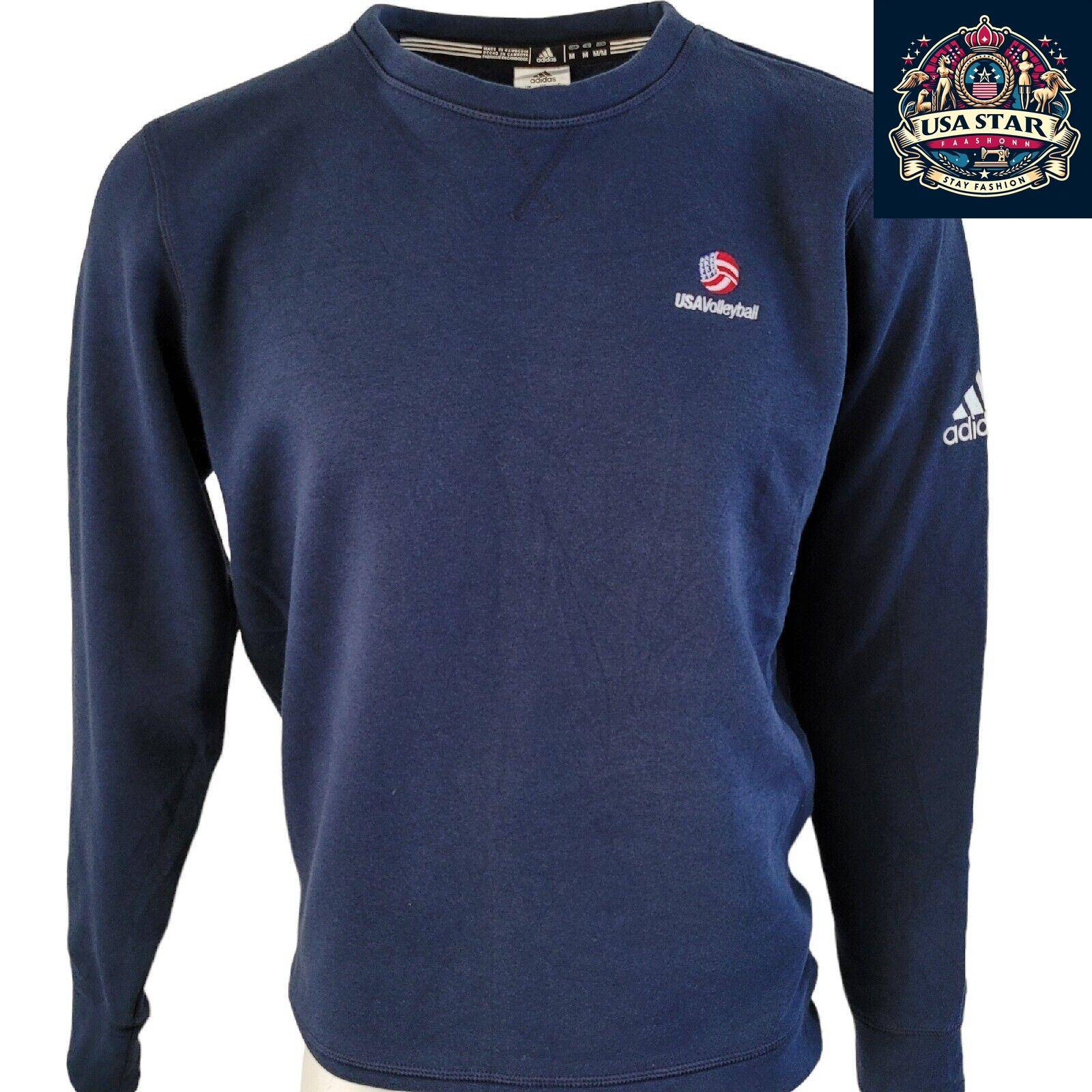 USA Volleyball Adidas Crew Neck Sweatshirt Size M - Comfortable Fit, Versatile Style, Grade A Condition - USASTARFASHION