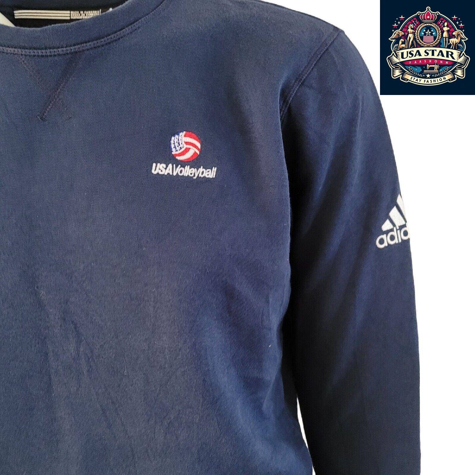 USA Volleyball Adidas Crew Neck Sweatshirt Size M - Comfortable Fit, Versatile Style, Grade A Condition - USASTARFASHION