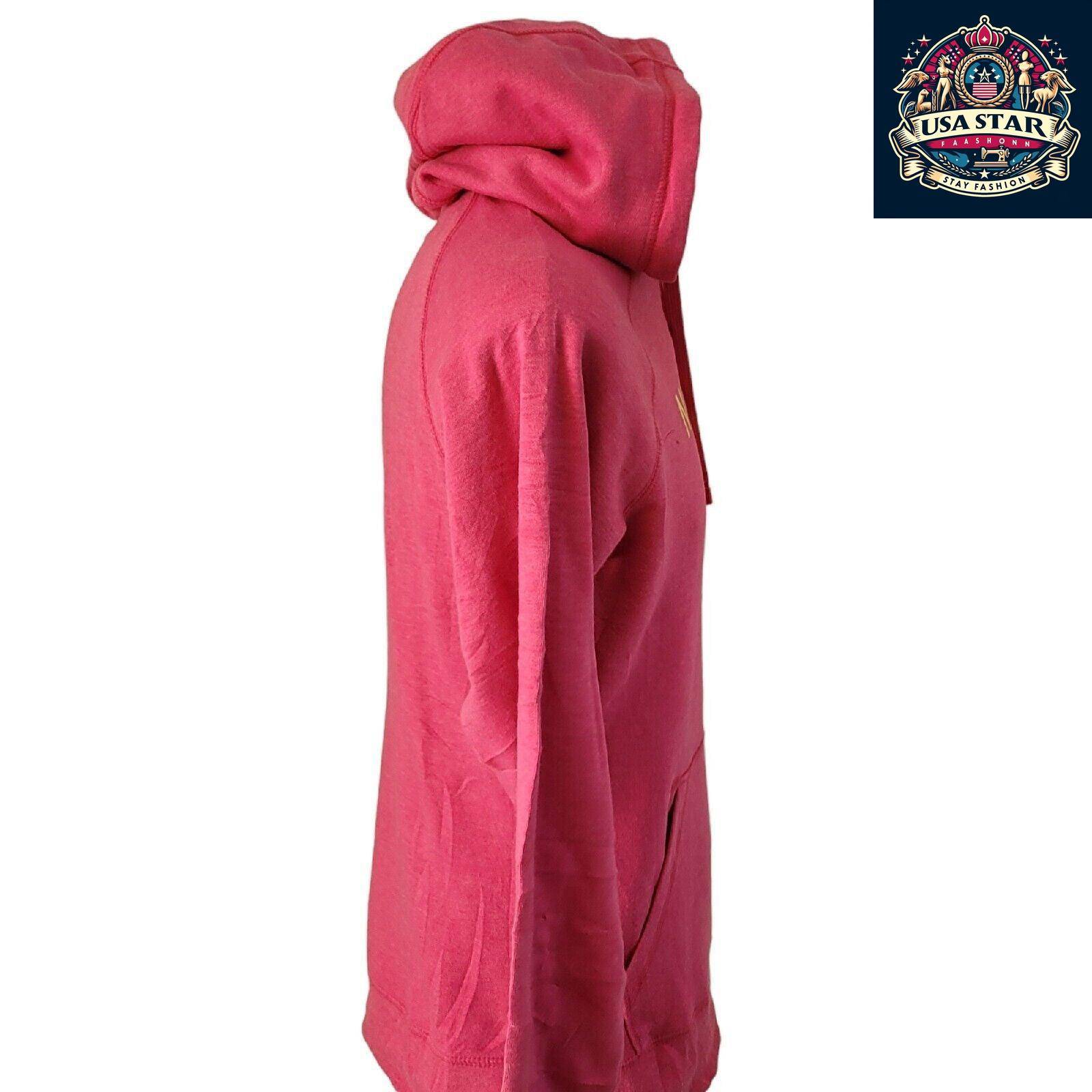 Women's North Face Hoodie, Medium Size, Soft Pink, Durable Fabric, Cozy Pullover for Activewear - USASTARFASHION