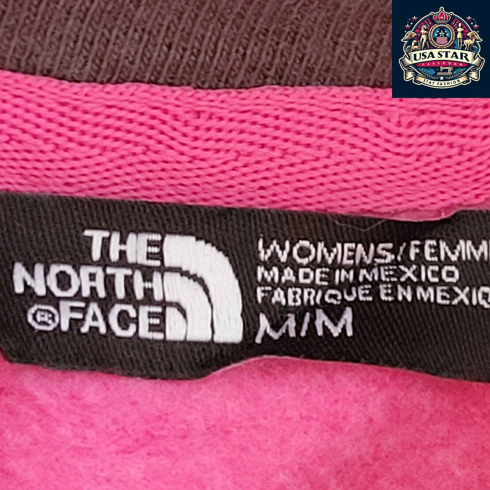 Women's North Face Hoodie, Medium Size, Soft Pink, Durable Fabric, Cozy Pullover for Activewear - USASTARFASHION