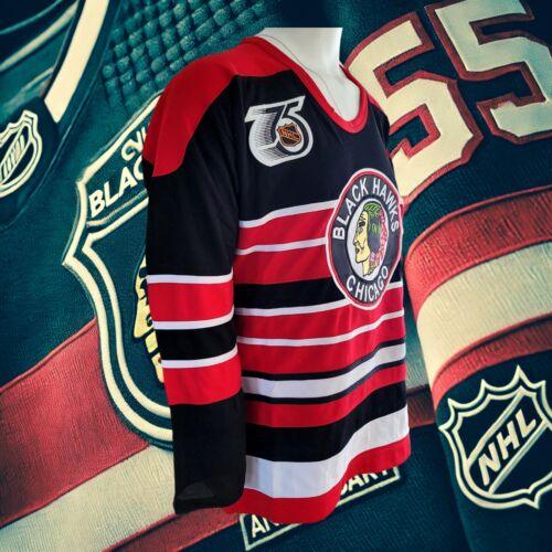 Vintage CCM Chicago Blackhawks Bill Mosienko #8 Hockey Jersey Size 52-USASTARFASHION