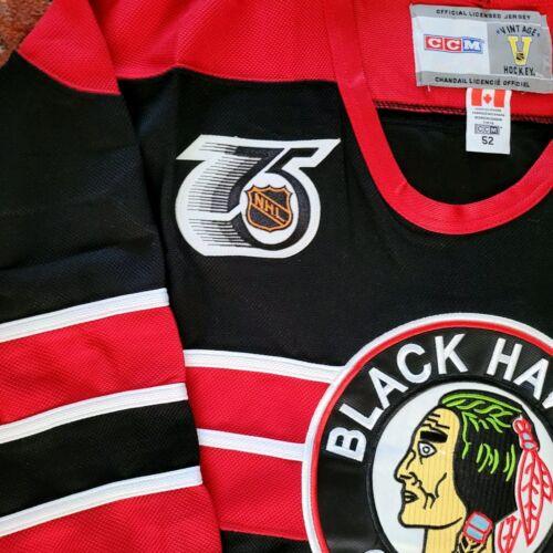 Vintage CCM Chicago Blackhawks Bill Mosienko #8 Hockey Jersey Size 52-USASTARFASHION