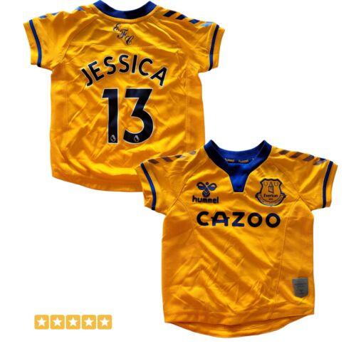 Everton FC Baby  top - Personalized with "Jessica 13" Size: 0-6 months-USASTARFASHION