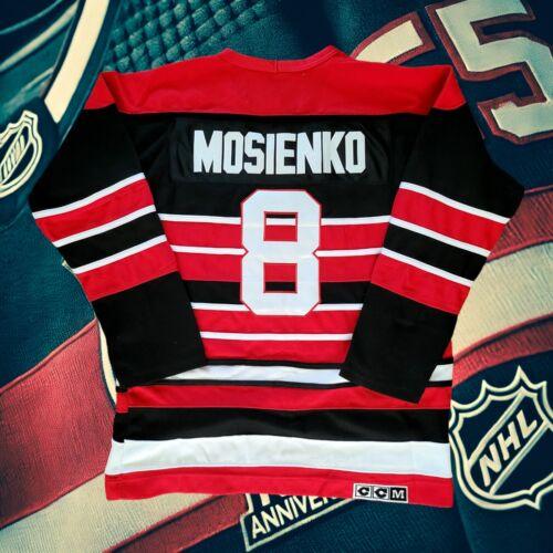 Vintage CCM Chicago Blackhawks Bill Mosienko #8 Hockey Jersey Size 52-USASTARFASHION