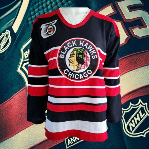 Vintage CCM Chicago Blackhawks Bill Mosienko #8 Hockey Jersey Size 52-USASTARFASHION