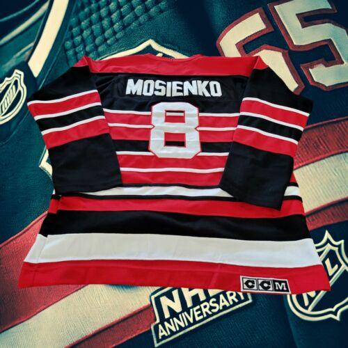 Vintage CCM Chicago Blackhawks Bill Mosienko #8 Hockey Jersey Size 52-USASTARFASHION