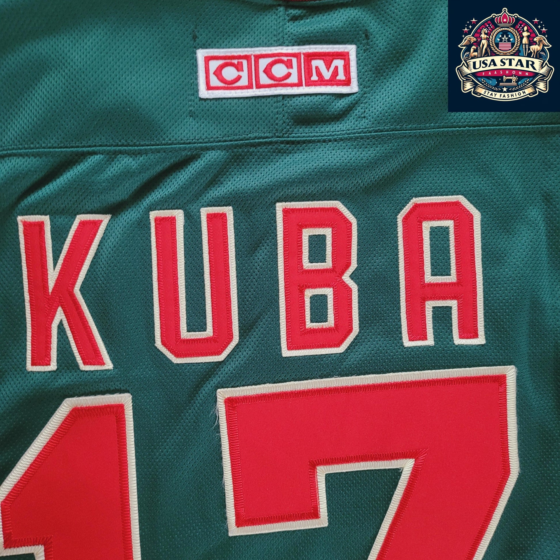 Filip Kuba Minnesota Wild #17 Adult Medium CCM NHL Authentic Air-Knit Jersey - USASTARFASHION