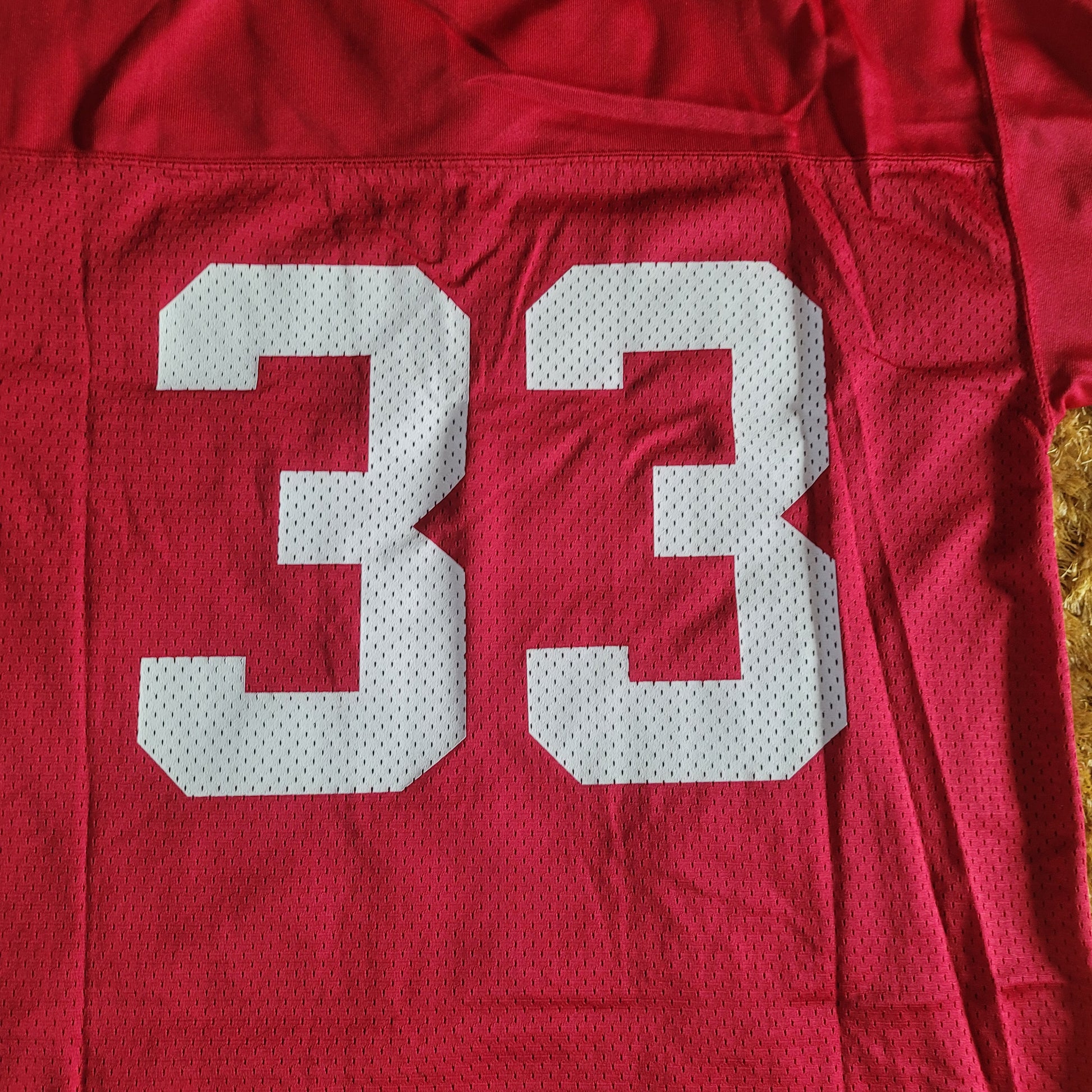 Ron Dayne Jersey #33 Reebok Medium Heisman Trophy Winner NY Giants Broncos Texans - USASTARFASHION