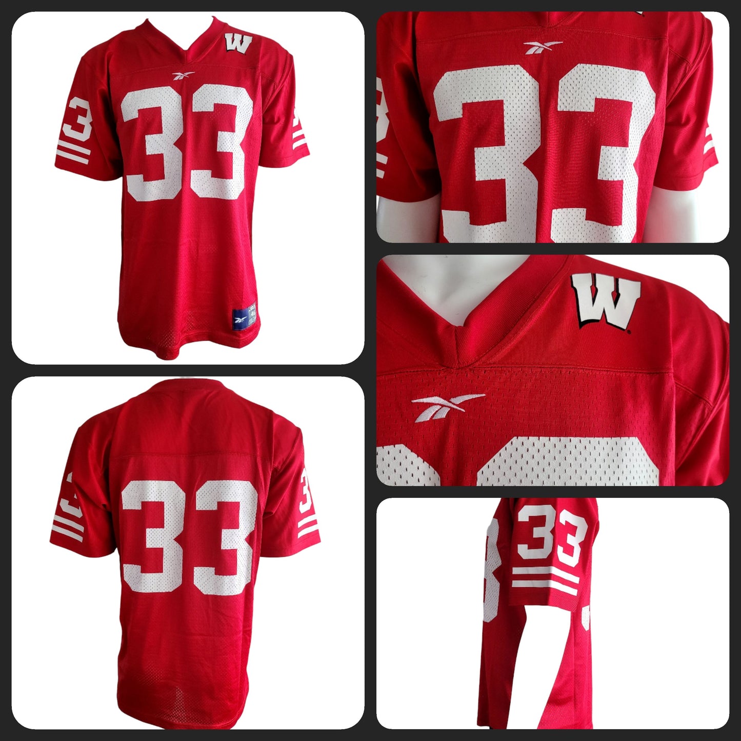 Ron Dayne Jersey #33 Reebok Medium Heisman Trophy Winner NY Giants Broncos Texans - USASTARFASHION