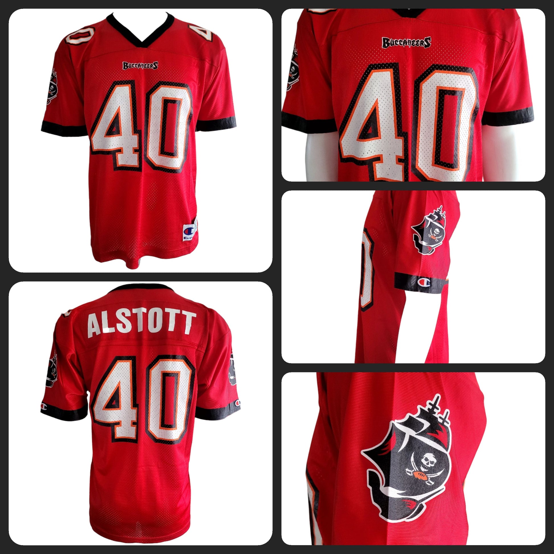 Mike Alstott Jersey #40 Champion Tampa Bay Buccaneers Small Authentic NFL Like New Condition - USASTARFASHION