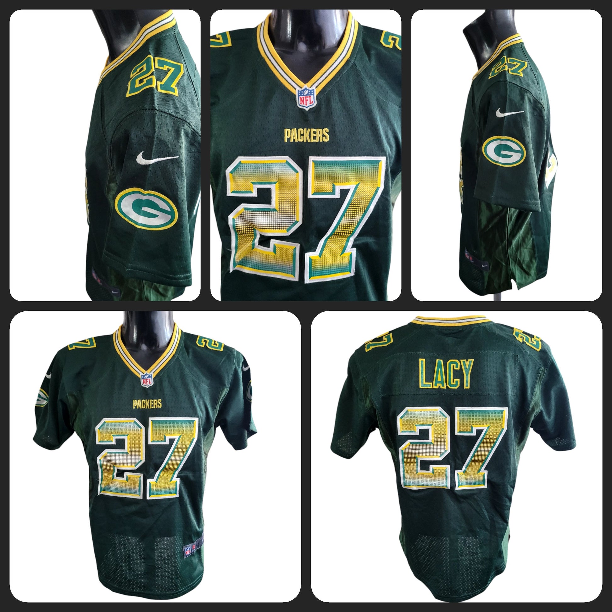 Eddie Lacy #27 Green Bay Packers Jersey - Youth XL NFL On-Field Vintage Grade A - USASTARFASHION