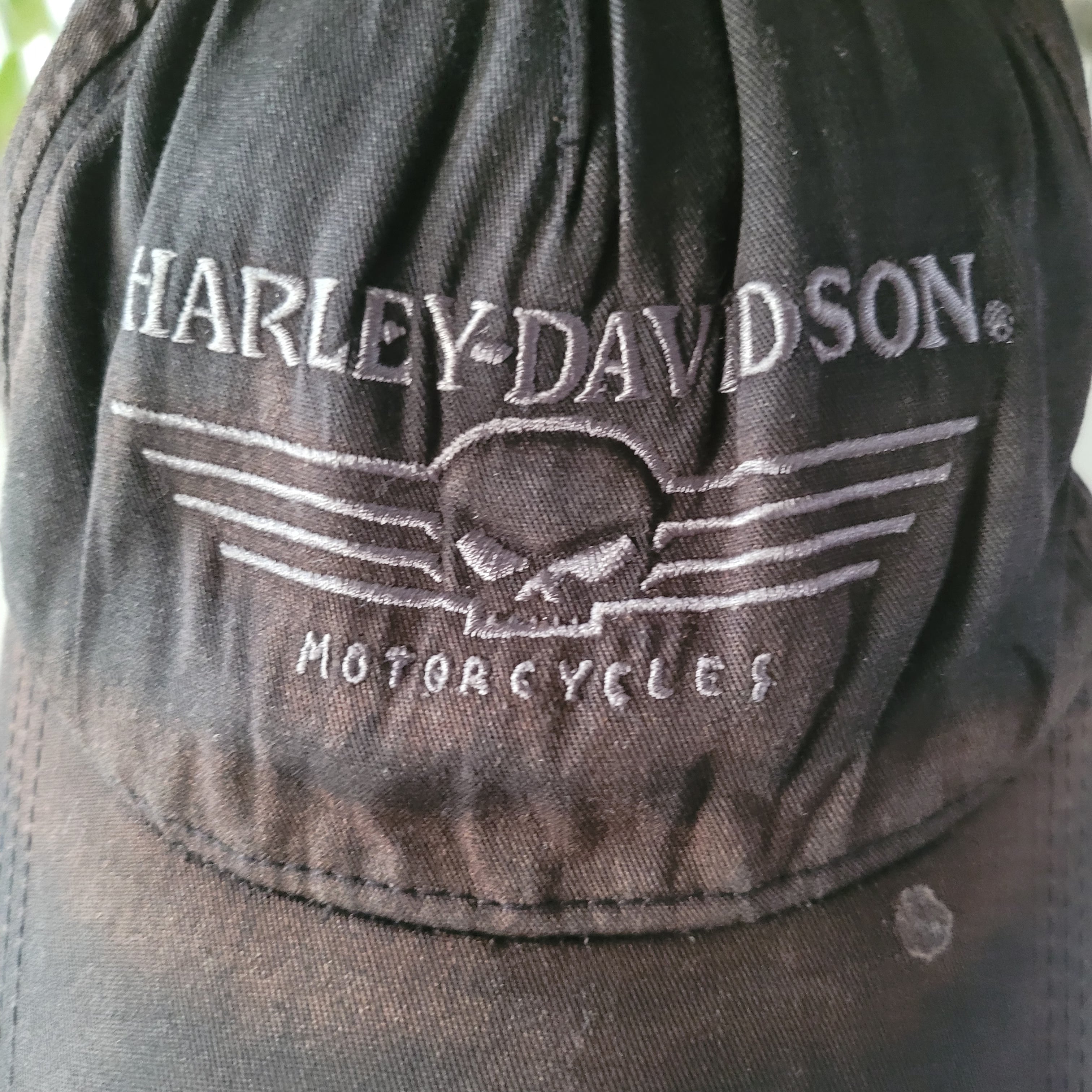 Harley-Davidson Skull Logo Cap - Black - XL - Fitted - USASTARFASHION