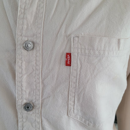 Vintage Levi’s White Western Denim Shirt – Size L - USASTARFASHION