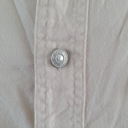 Vintage Levi’s White Western Denim Shirt – Size L - USASTARFASHION