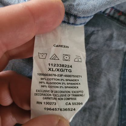 Vintage Wrangler Western Denim Shirt – Blue, Size XL - USASTARFASHION