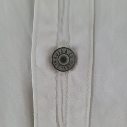 Vintage Levi’s White Long Sleeve Shirt – Size XL - USASTARFASHION