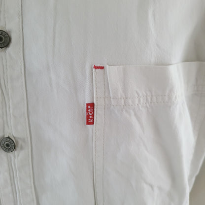 Vintage Levi’s White Long Sleeve Shirt – Size XL - USASTARFASHION