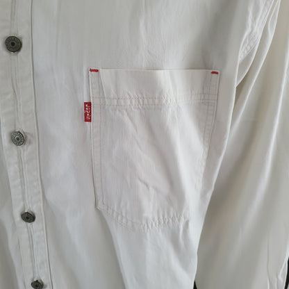 Vintage Levi’s White Long Sleeve Shirt – Size XL - USASTARFASHION